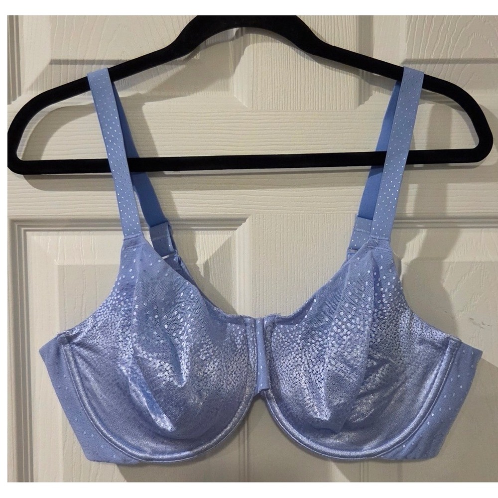 Wacoal Back Appeal Underwire Bra 40D Baby Blue 855303 Full Coverage $74